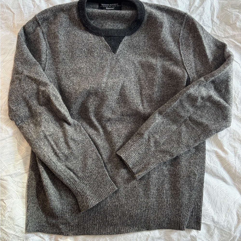 Banana Republic Men's Charcoal Crewneck Sweater